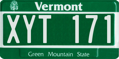 VT license plate XYT171