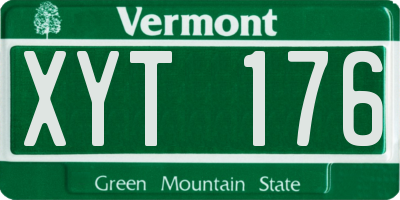 VT license plate XYT176