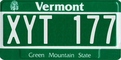 VT license plate XYT177