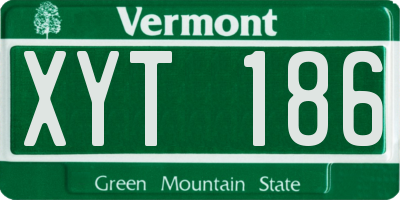 VT license plate XYT186