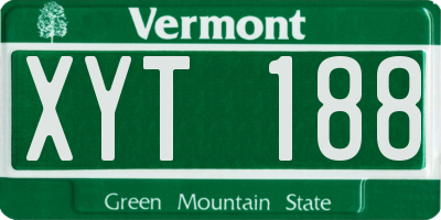VT license plate XYT188