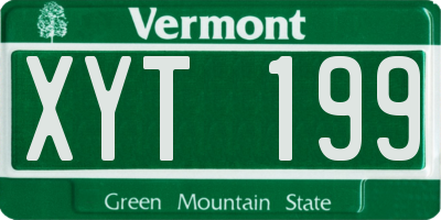 VT license plate XYT199