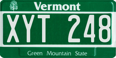VT license plate XYT248