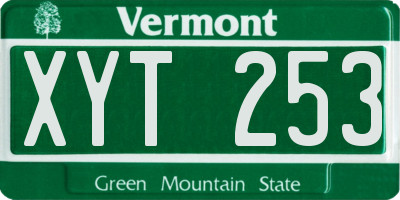 VT license plate XYT253
