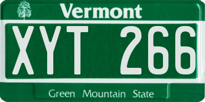 VT license plate XYT266