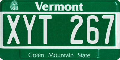VT license plate XYT267