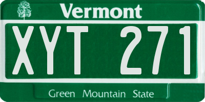 VT license plate XYT271