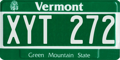 VT license plate XYT272