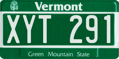 VT license plate XYT291