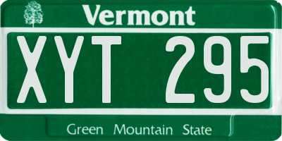 VT license plate XYT295