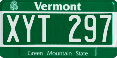 VT license plate XYT297