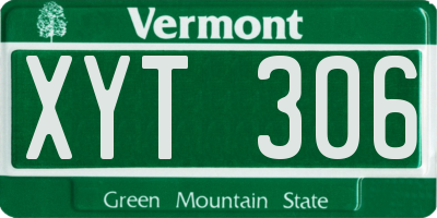 VT license plate XYT306