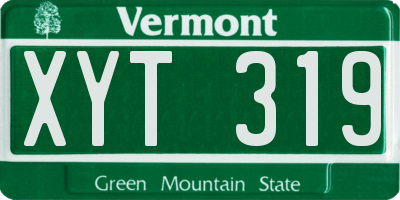 VT license plate XYT319