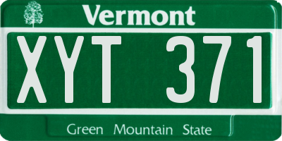 VT license plate XYT371