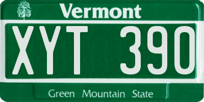 VT license plate XYT390