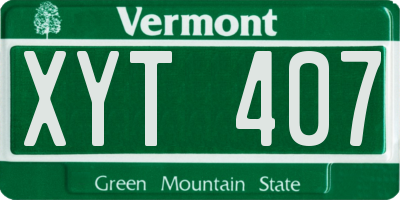 VT license plate XYT407
