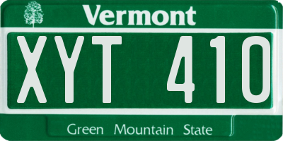 VT license plate XYT410