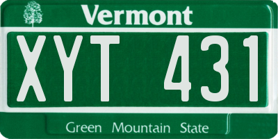 VT license plate XYT431