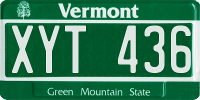 VT license plate XYT436