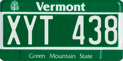 VT license plate XYT438