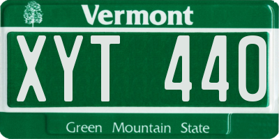 VT license plate XYT440