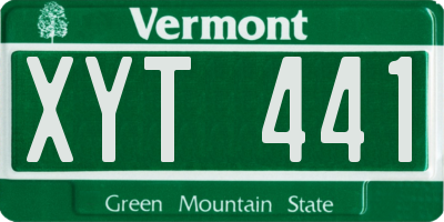 VT license plate XYT441