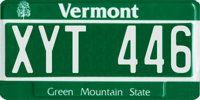 VT license plate XYT446
