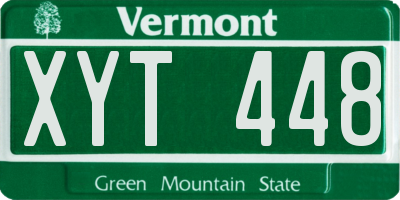 VT license plate XYT448