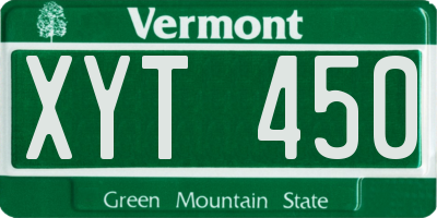 VT license plate XYT450