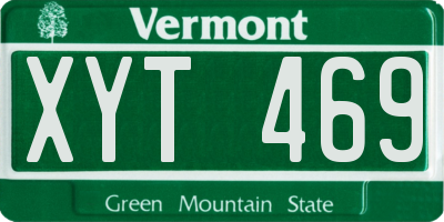VT license plate XYT469
