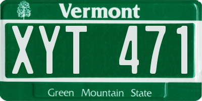 VT license plate XYT471