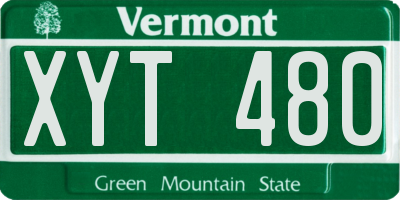 VT license plate XYT480