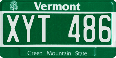 VT license plate XYT486