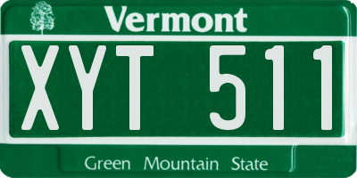 VT license plate XYT511