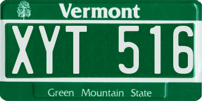 VT license plate XYT516