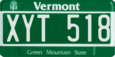 VT license plate XYT518