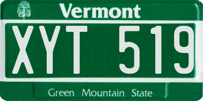 VT license plate XYT519