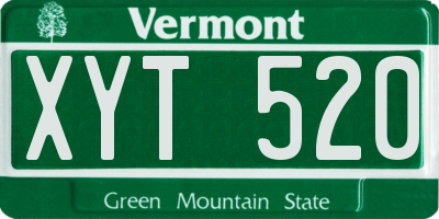 VT license plate XYT520
