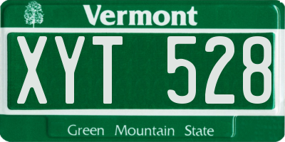 VT license plate XYT528