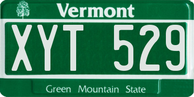 VT license plate XYT529