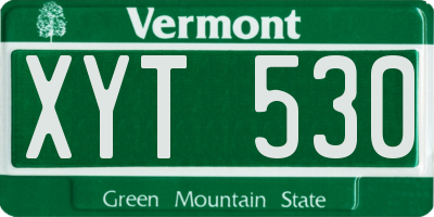 VT license plate XYT530