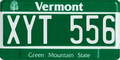 VT license plate XYT556