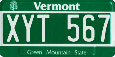 VT license plate XYT567