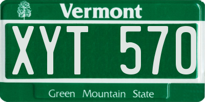 VT license plate XYT570