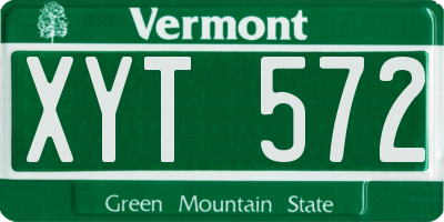 VT license plate XYT572