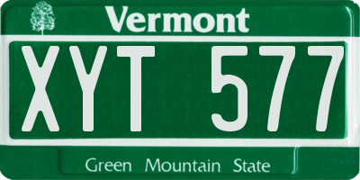 VT license plate XYT577