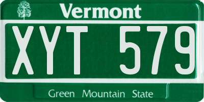 VT license plate XYT579