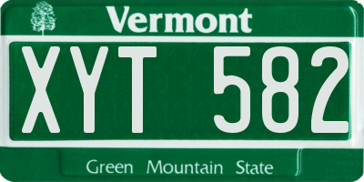 VT license plate XYT582