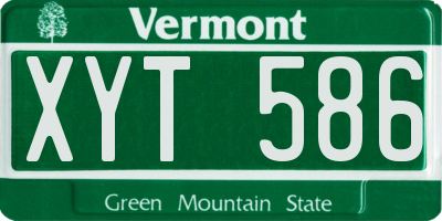 VT license plate XYT586