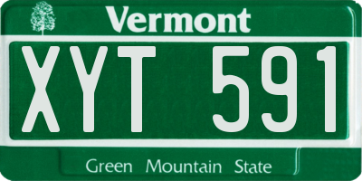 VT license plate XYT591